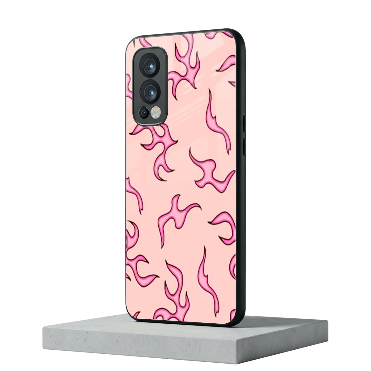Lil Flames Pink oneplus nord 2 mobile cover | shockproof glass phone case