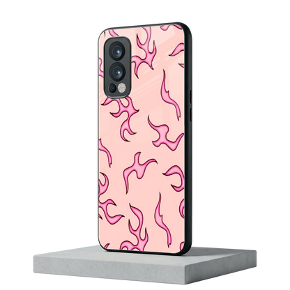 Lil Flames Pink oneplus nord 2 mobile cover | shockproof glass phone case
