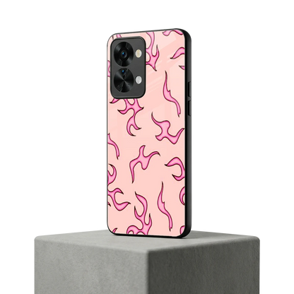 Lil Flames Pink oneplus nord 2t mobile cover | shockproof glass phone case