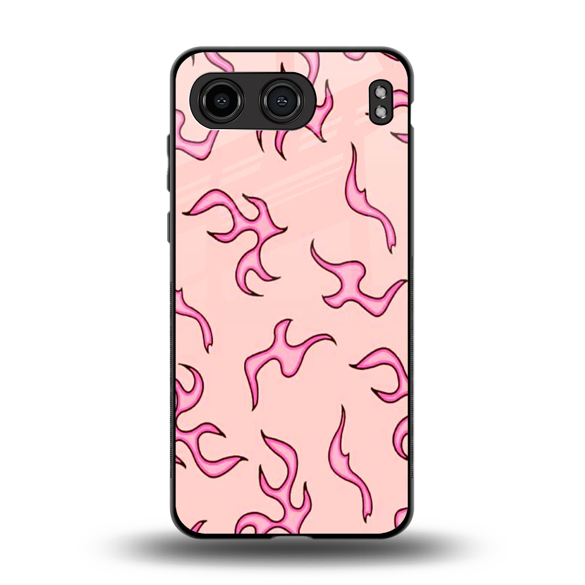 Lil Flames Pink back phone cover | glass case for oneplus nord 4
