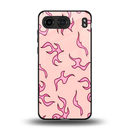 Lil Flames Pink back phone cover | glass case for oneplus nord 4