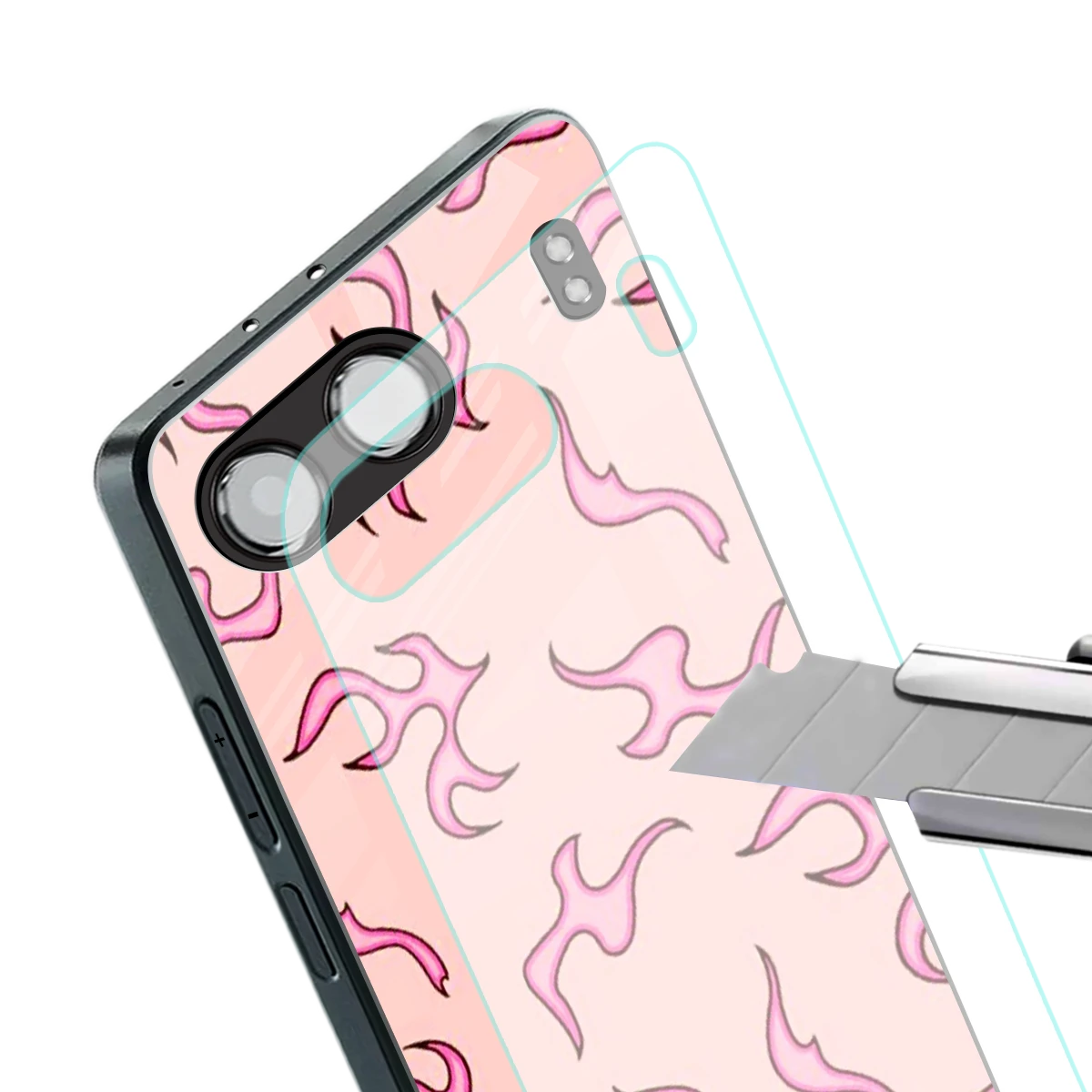 Lil Flames Pink stylish phone case for oneplus nord 4 | glossy glass and slim fit