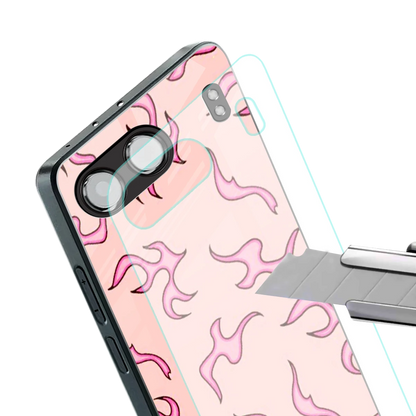 Lil Flames Pink stylish phone case for oneplus nord 4 | glossy glass and slim fit