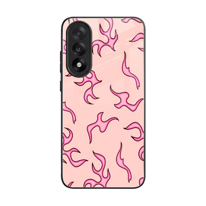 Lil Flames Pink back phone cover | glass case for oneplus nord 5