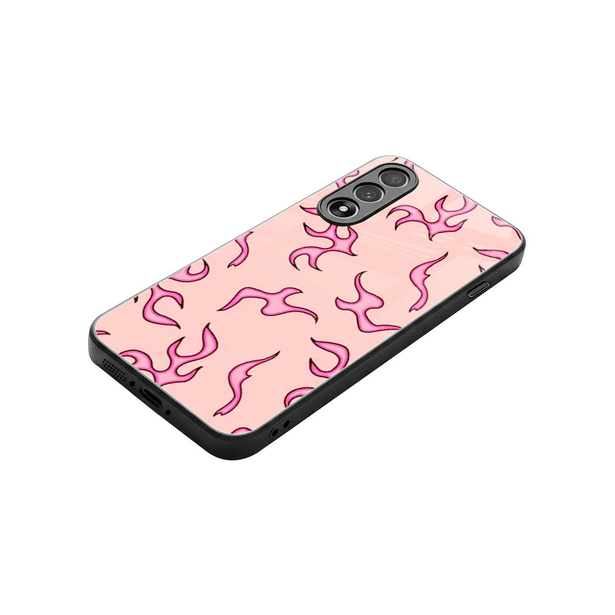 Lil Flames Pink stylish phone case for oneplus nord 5 | glossy glass and slim fit