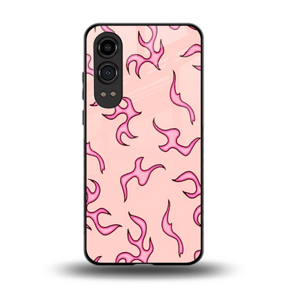 Lil Flames Pink back phone cover | glass case for oneplus nord ce 4 lite