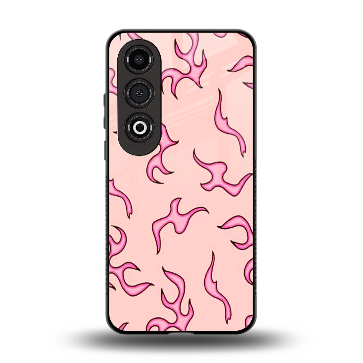 Lil Flames Pink back phone cover | glass case for oneplus nord ce 4