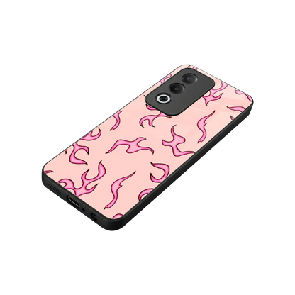 Lil Flames Pink stylish phone case for oppo a3 pro | glossy glass and slim fit