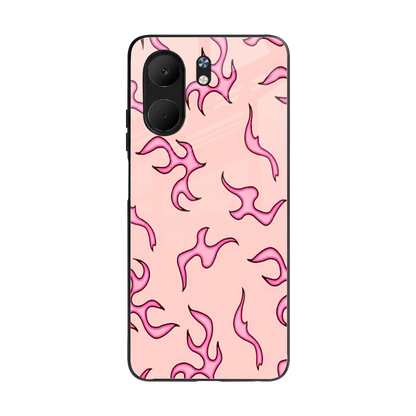 Lil Flames Pink back phone cover | glass case for oppo a5x 5g