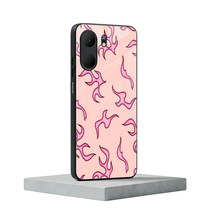 Lil Flames Pink oppo a5x 5g mobile cover | shockproof glass phone case