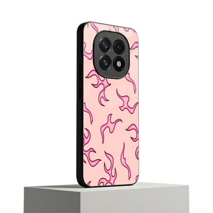 Lil Flames Pink oppo f29 5g mobile cover | shockproof glass phone case