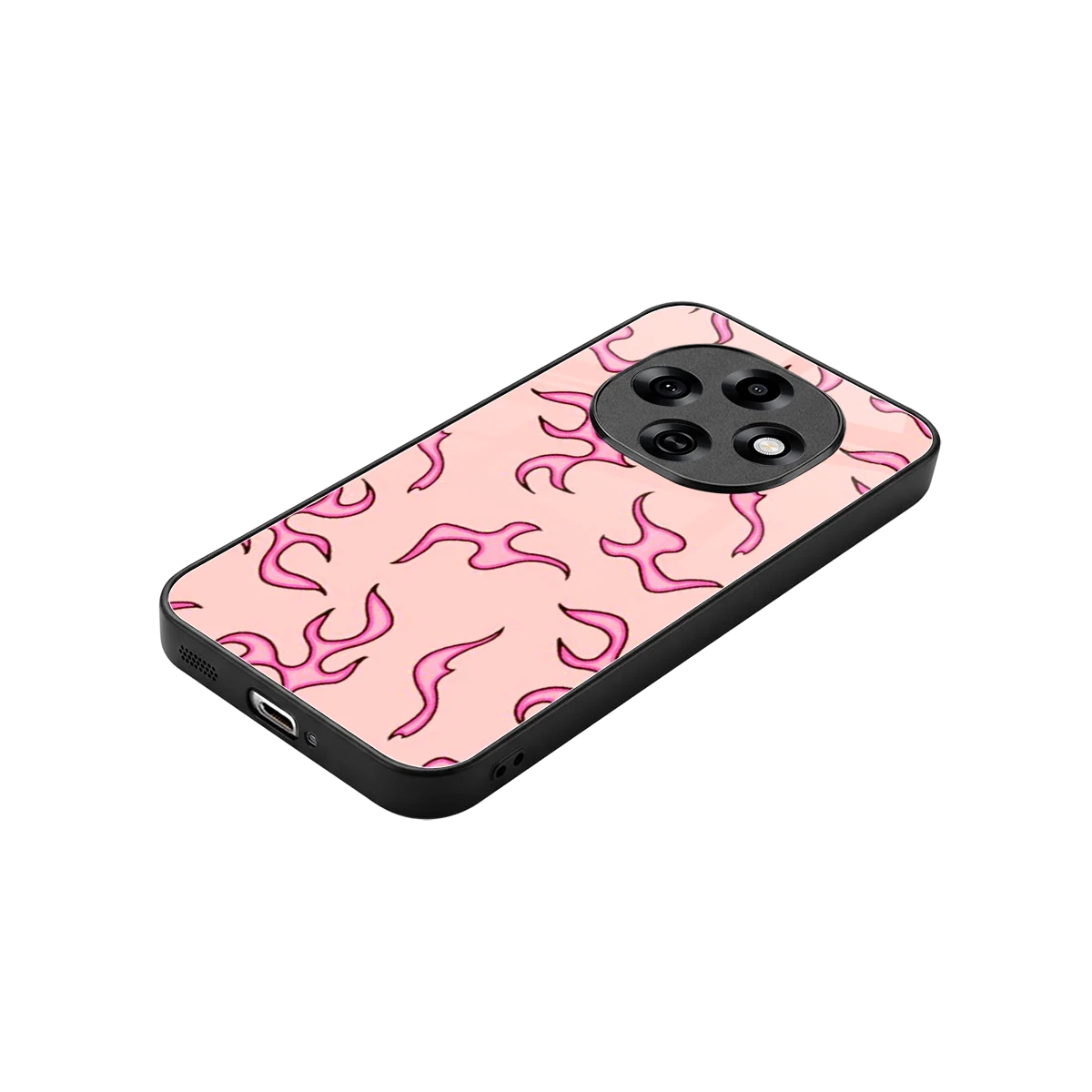 Lil Flames Pink stylish phone case for oppo f31 pro 5g | glossy glass and slim fit