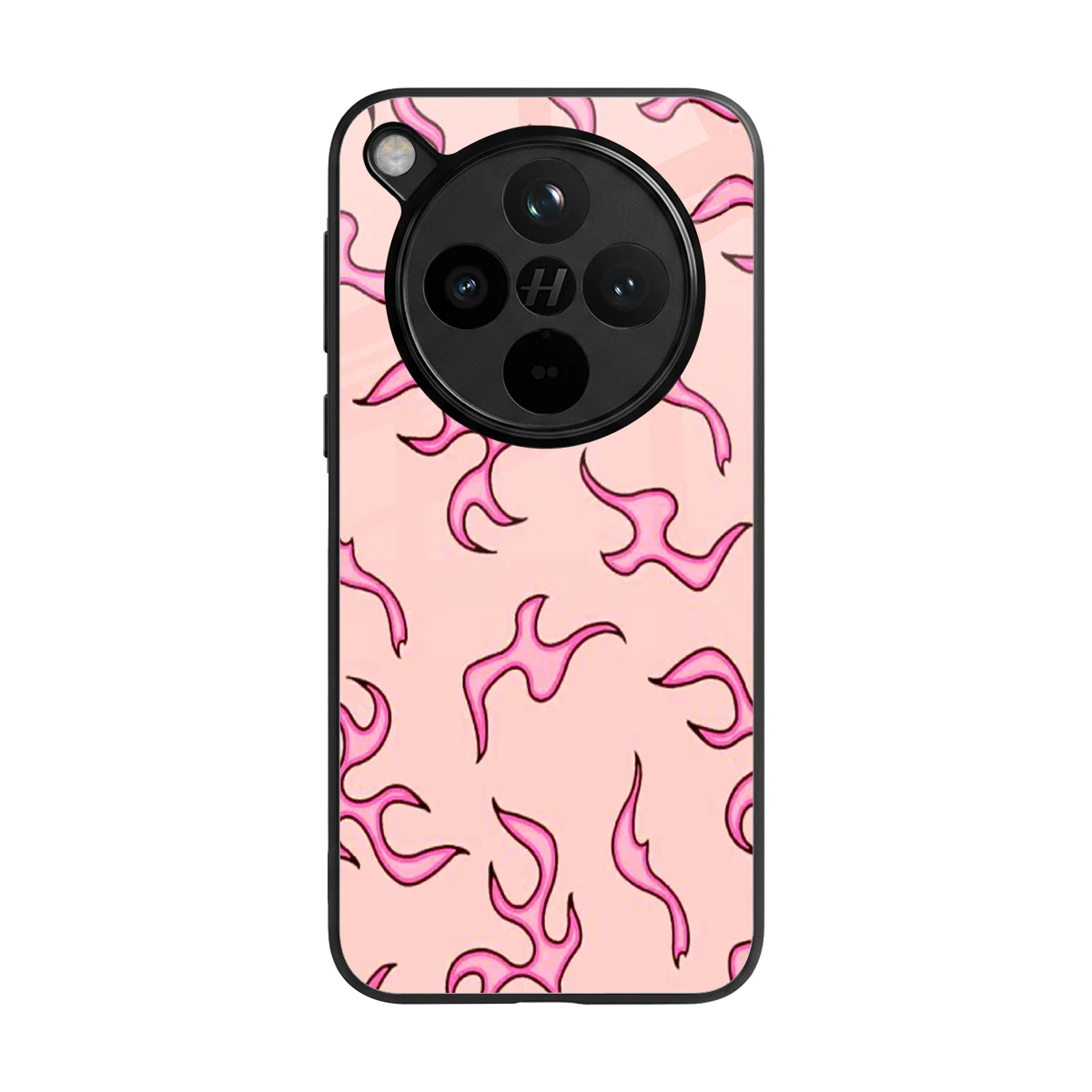 Lil Flames Pink back phone cover | glass case for oppo find x8