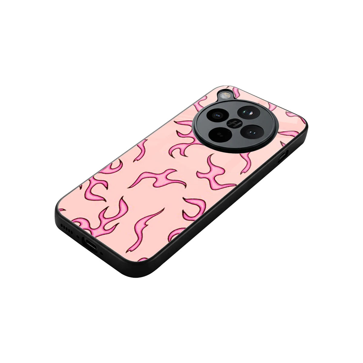 Lil Flames Pink stylish phone case for oppo find x8 | glossy glass and slim fit