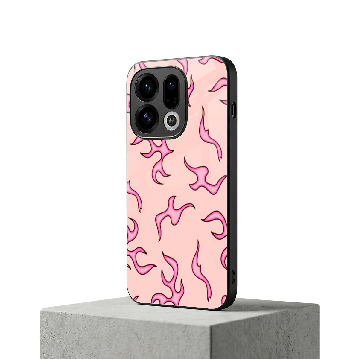 Lil Flames Pink oppo find x9 mobile cover | shockproof glass phone case
