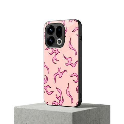 Lil Flames Pink oppo find x9 mobile cover | shockproof glass phone case