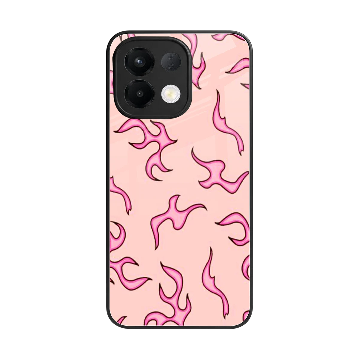 Lil Flames Pink back phone cover | glass case for oppo k13 5g