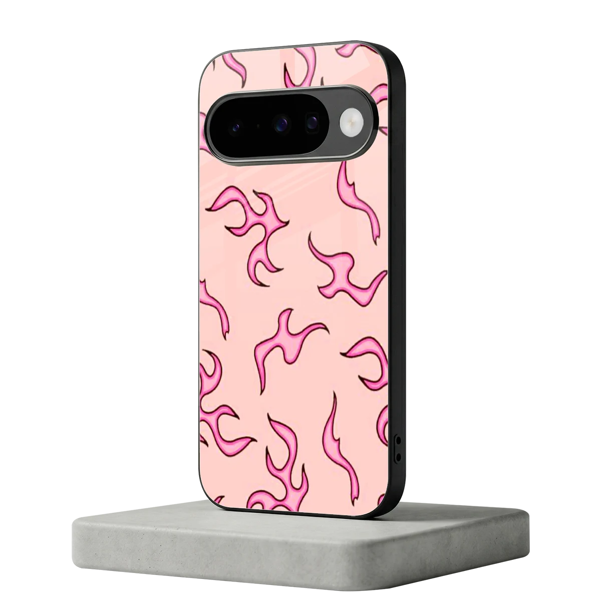 Lil Flames Pink google pixel 10 mobile cover | shockproof glass phone case