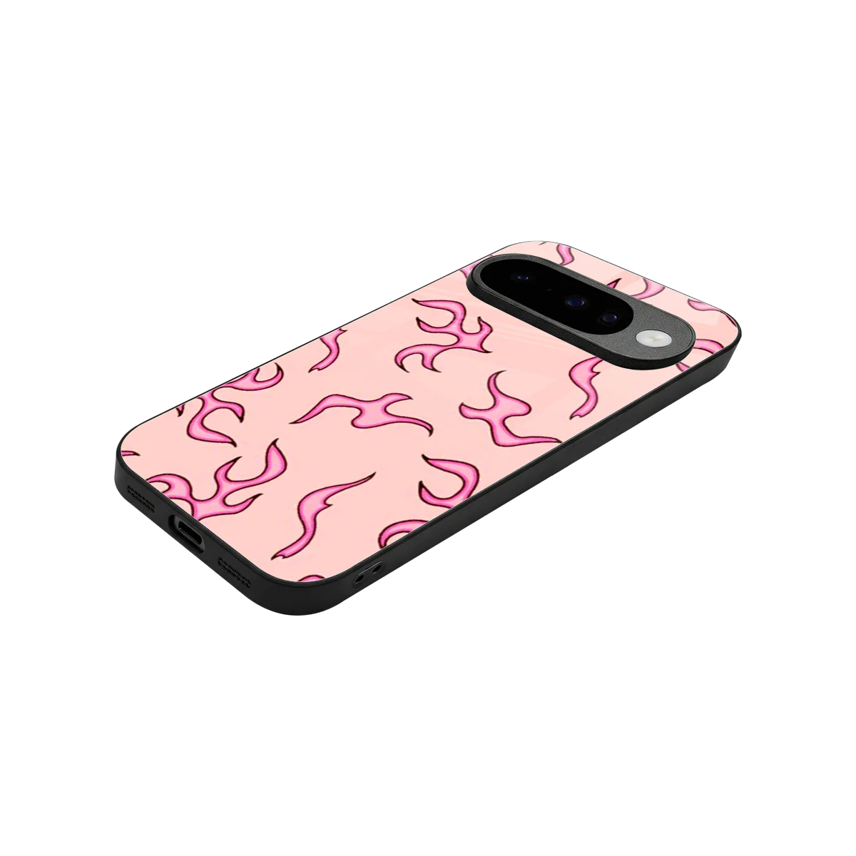 Lil Flames Pink stylish phone case for google pixel 10 | glossy glass and slim fit