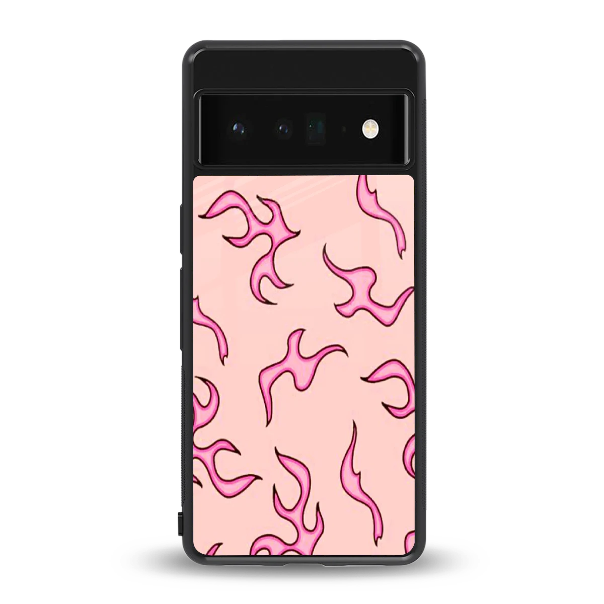 Lil Flames Pink back phone cover | glass case for google pixel 6 pro