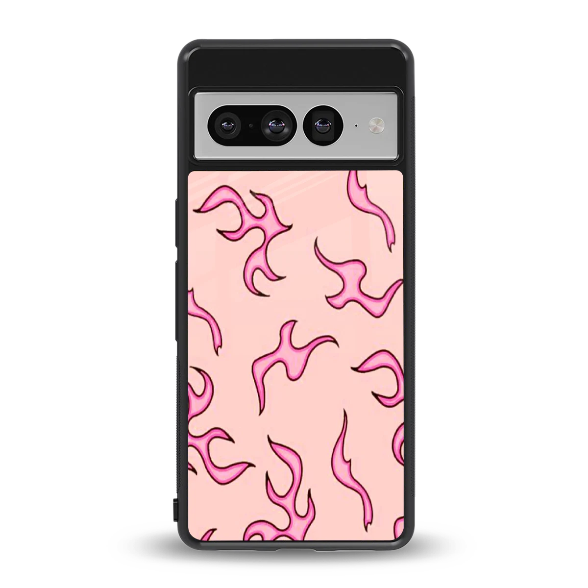 Lil Flames Pink back phone cover | glass case for google pixel 7 pro
