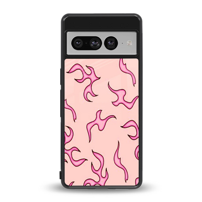 Lil Flames Pink back phone cover | glass case for google pixel 7 pro