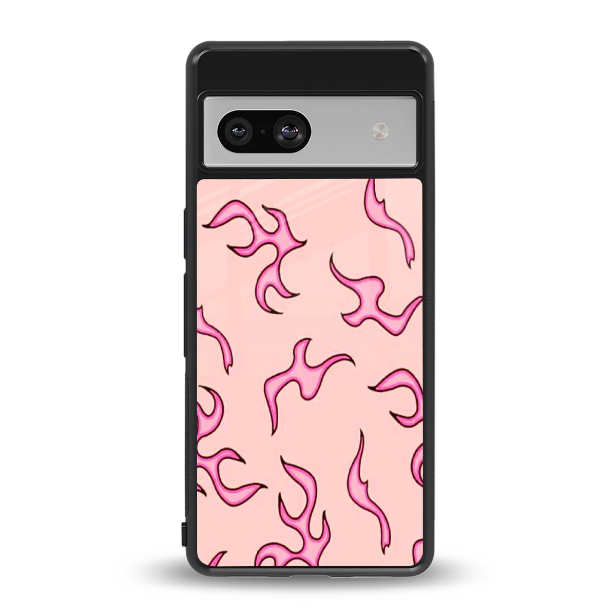 Lil Flames Pink back phone cover | glass case for google pixel 7a