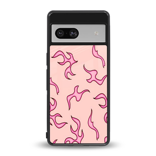 Lil Flames Pink back phone cover | glass case for google pixel 7a