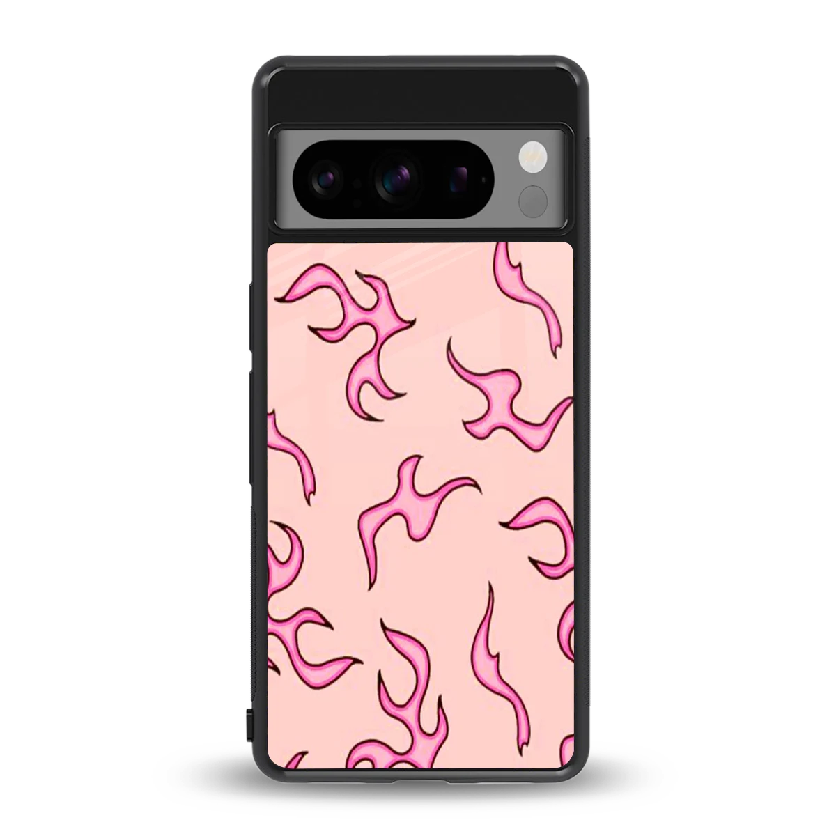 Lil Flames Pink back phone cover | glass case for google pixel 8 pro