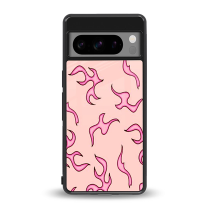 Lil Flames Pink back phone cover | glass case for google pixel 8 pro