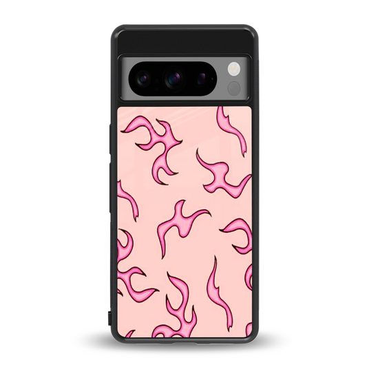 Lil Flames Pink back phone cover | glass case for google pixel 8 pro