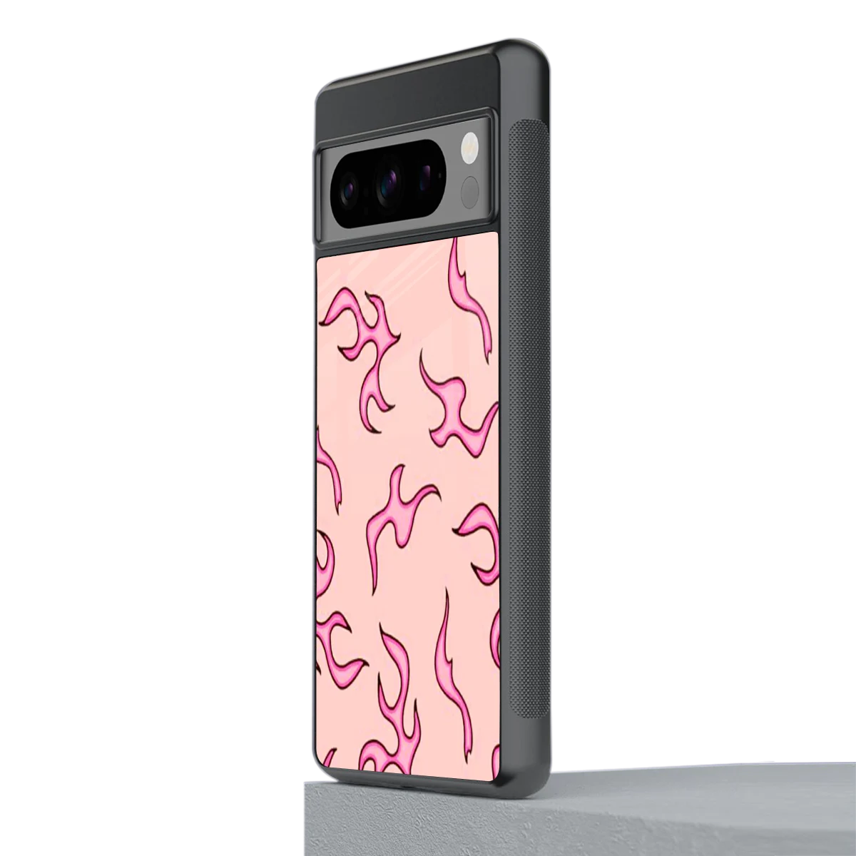 Lil Flames Pink stylish phone case for google pixel 8 pro | glossy glass and slim fit