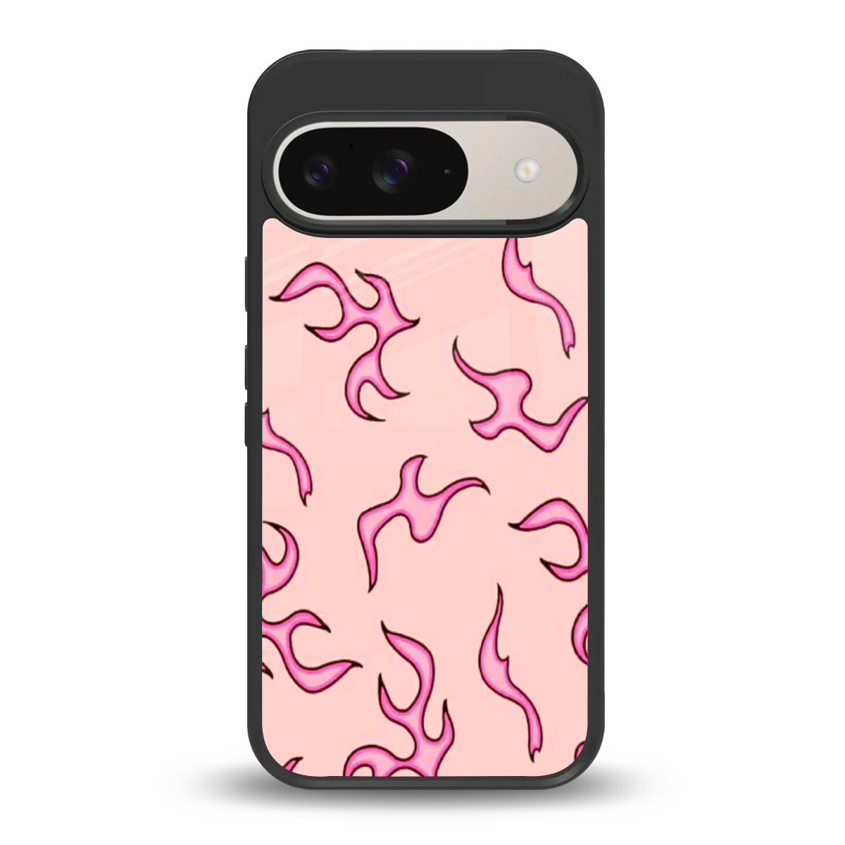 Lil Flames Pink back phone cover | glass case for google pixel 9