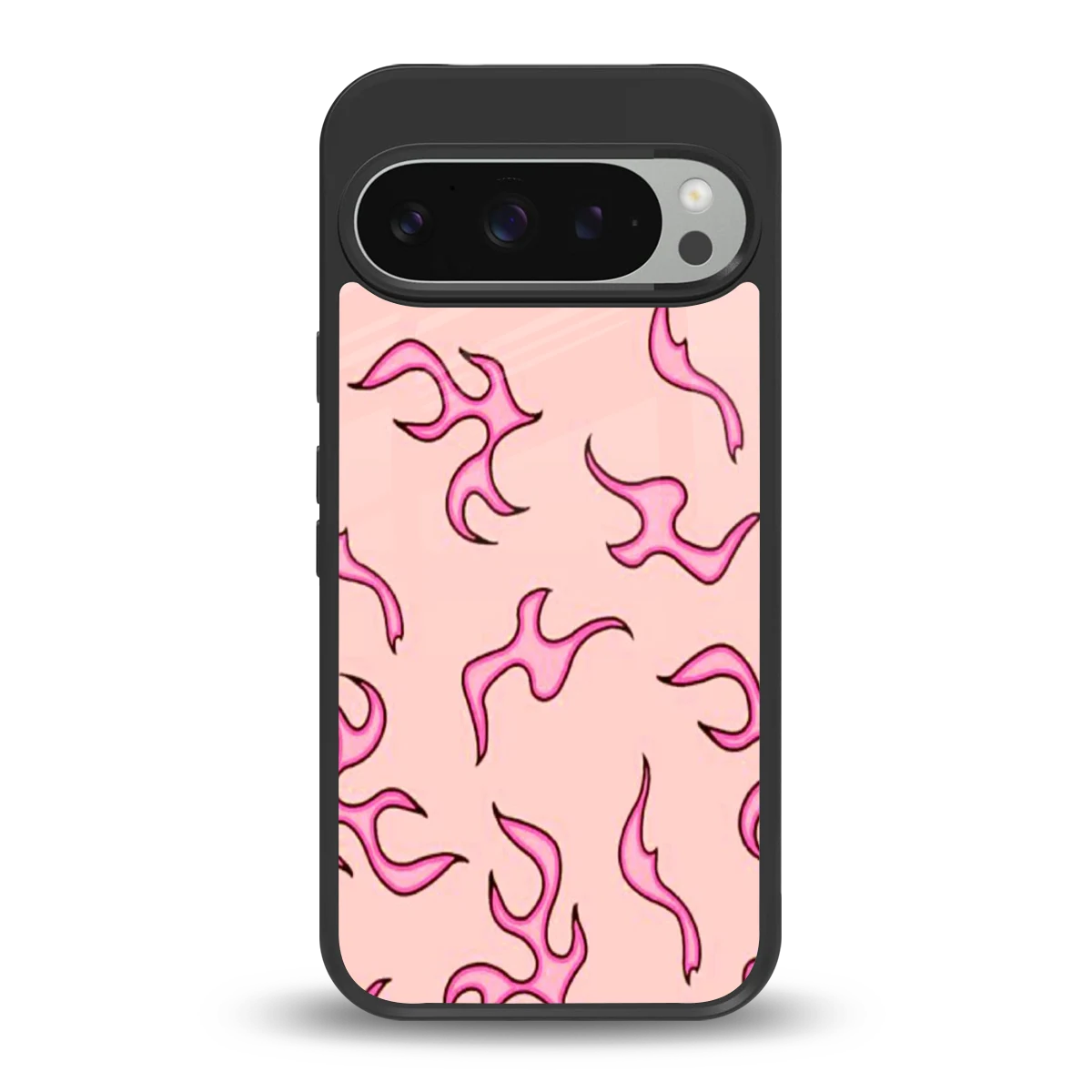 Lil Flames Pink back phone cover | glass case for google pixel 9 pro xl
