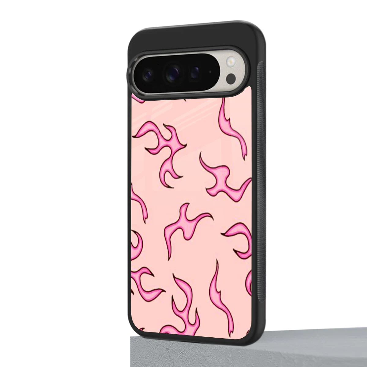 Lil Flames Pink google pixel 9 pro mobile cover | shockproof glass phone case