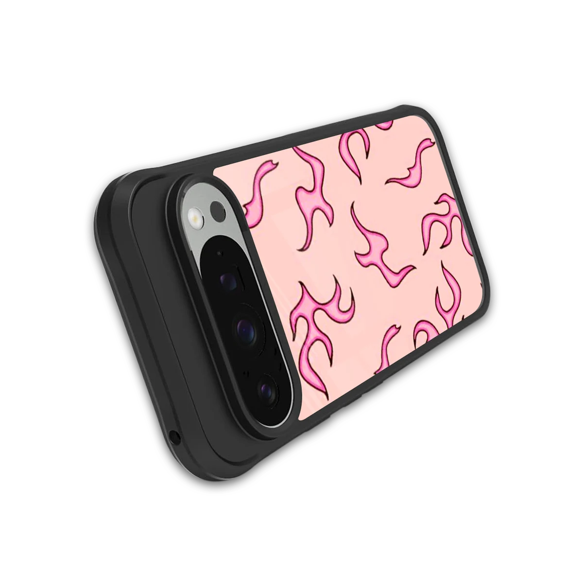 Lil Flames Pink stylish phone case for google pixel 9 pro | glossy glass and slim fit