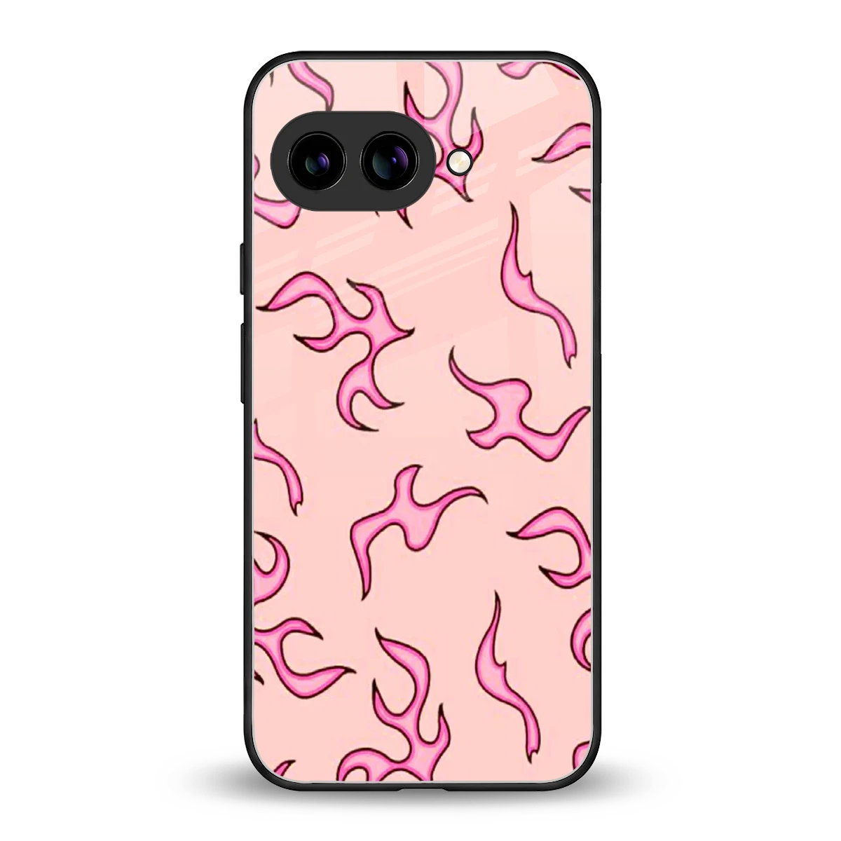 Lil Flames Pink back phone cover | glass case for google pixel 10a