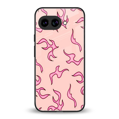 Lil Flames Pink back phone cover | glass case for google pixel 10a