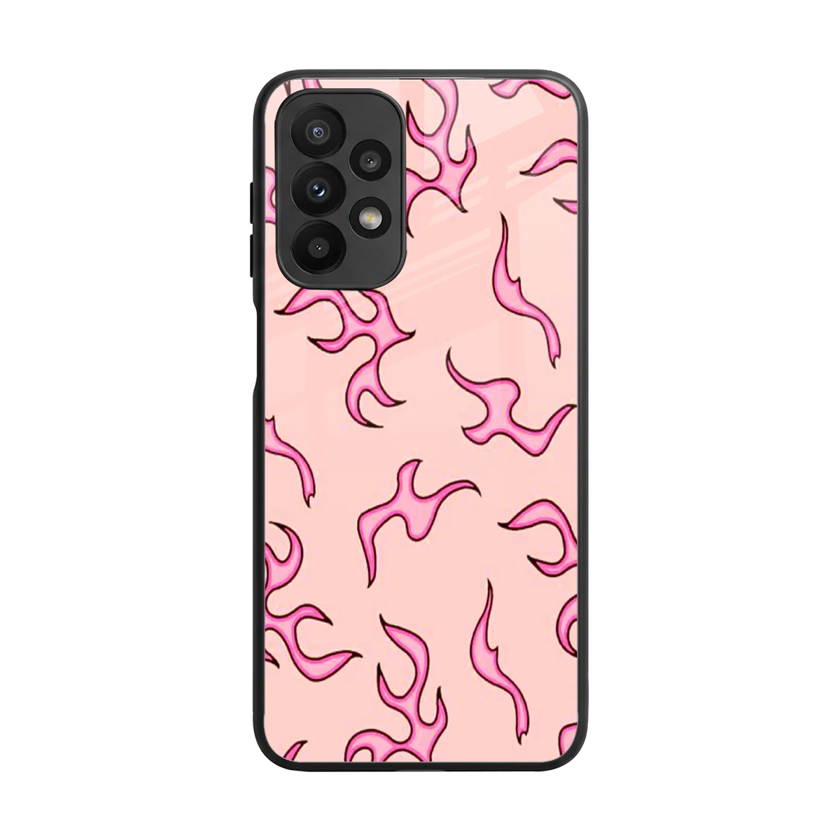Lil Flames Pink back phone cover | glass case for samsung galaxy a23