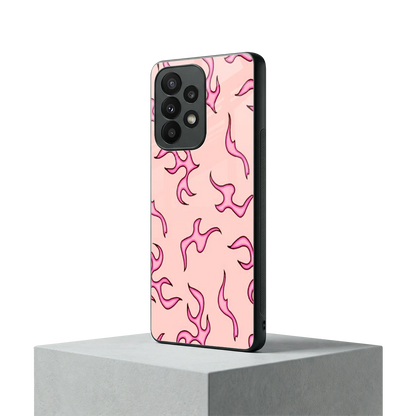 Lil Flames Pink samsung galaxy a23 mobile cover | shockproof glass phone case