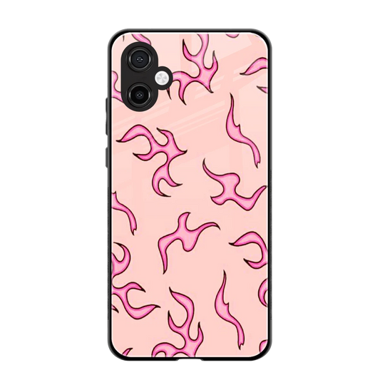 Lil Flames Pink back phone cover | glass case for samsung galaxy a06 5g
