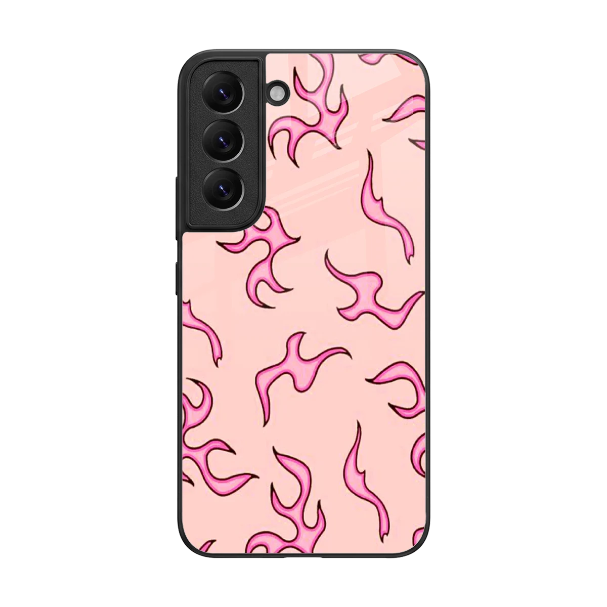 Lil Flames Pink back phone cover | glass case for samsung galaxy s22