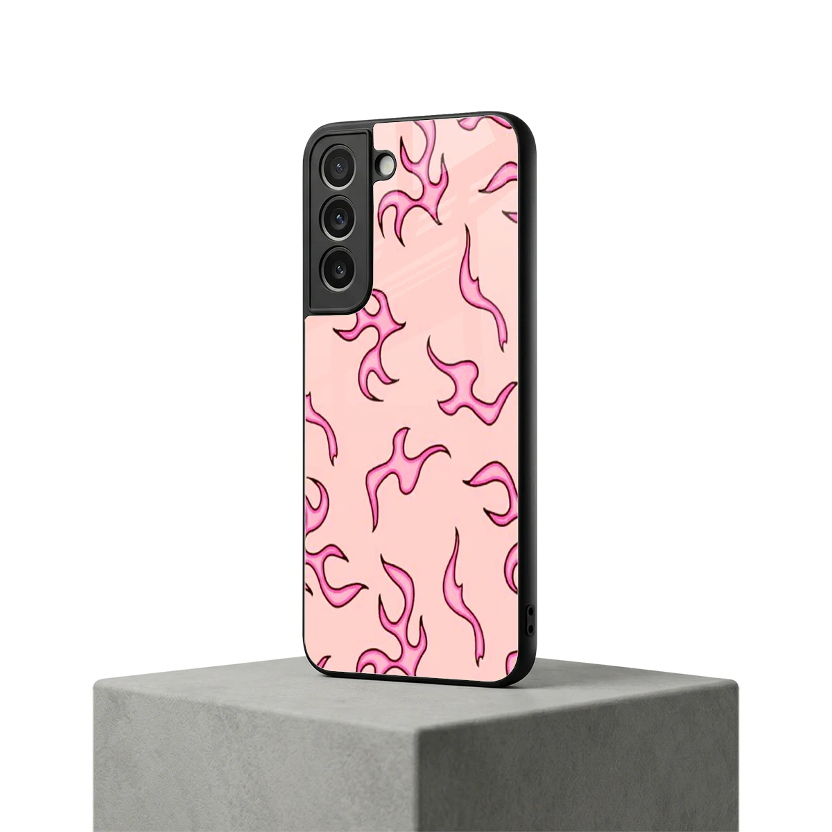 Lil Flames Pink samsung galaxy s22 mobile cover | shockproof glass phone case