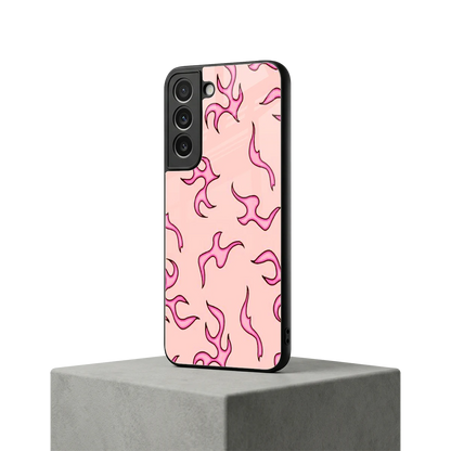 Lil Flames Pink samsung galaxy s22 mobile cover | shockproof glass phone case