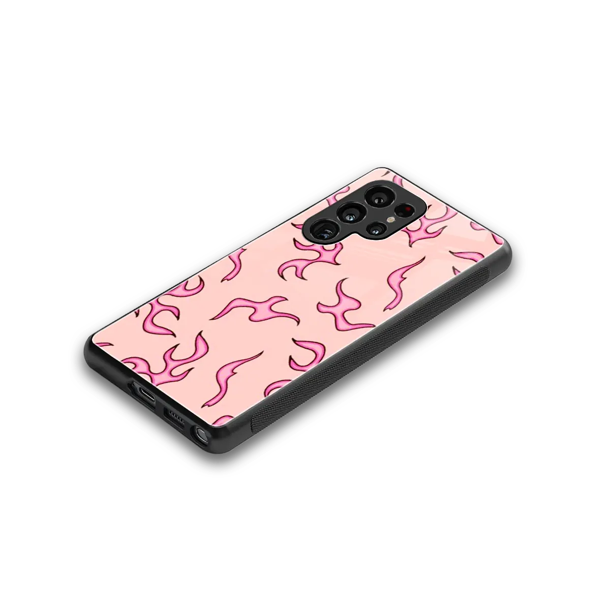 Lil Flames Pink stylish phone case for samsung galaxy s26 ultra | glossy glass and slim fit