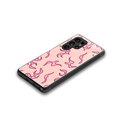 Lil Flames Pink stylish phone case for samsung galaxy s26 ultra | glossy glass and slim fit