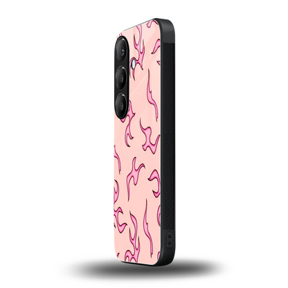 Lil Flames Pink samsung galaxy s24 mobile cover | shockproof glass phone case