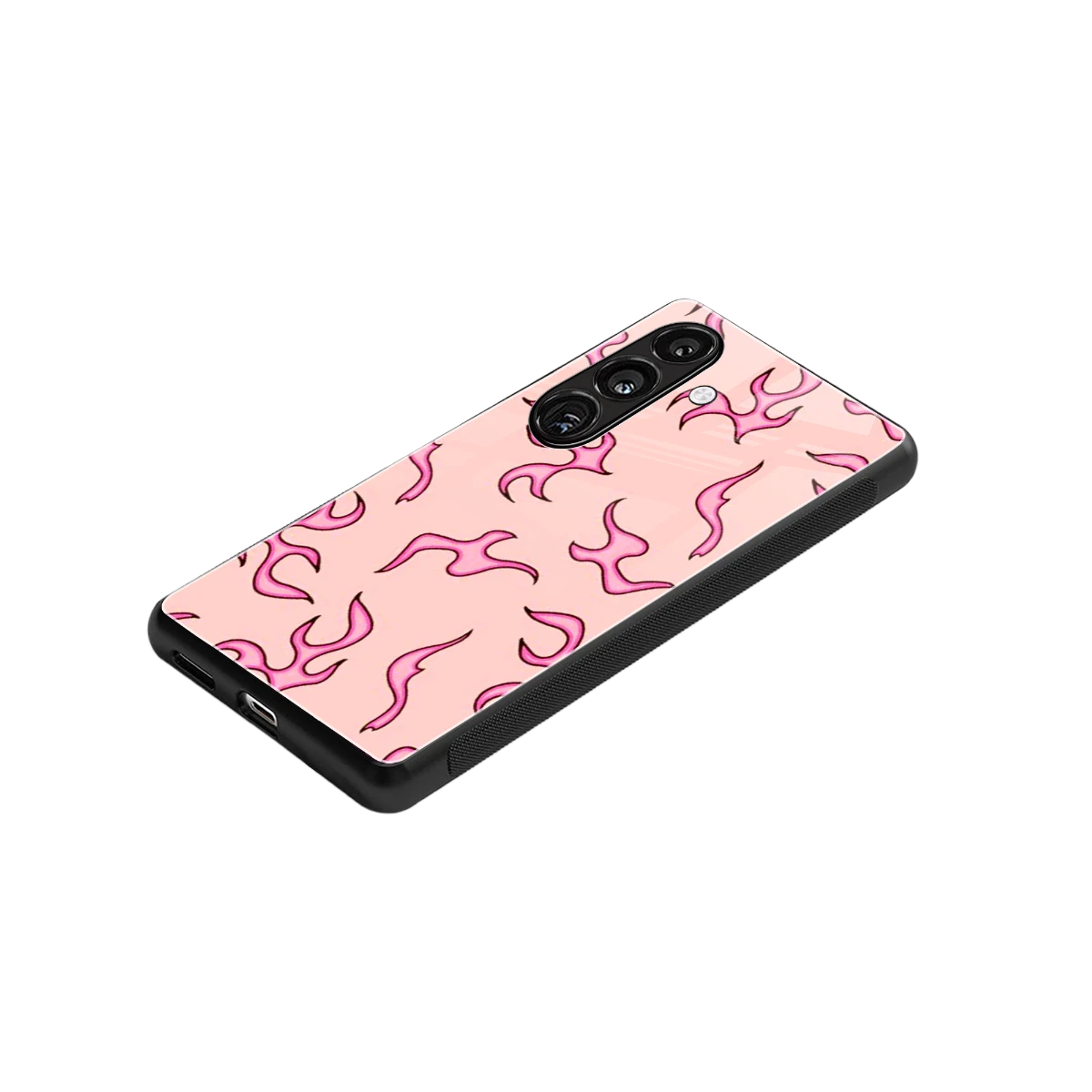 Lil Flames Pink stylish phone case for samsung galaxy s24 | glossy glass and slim fit