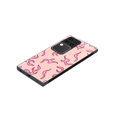 Lil Flames Pink stylish phone case forvivo v30 pro | glossy glass and slim fit