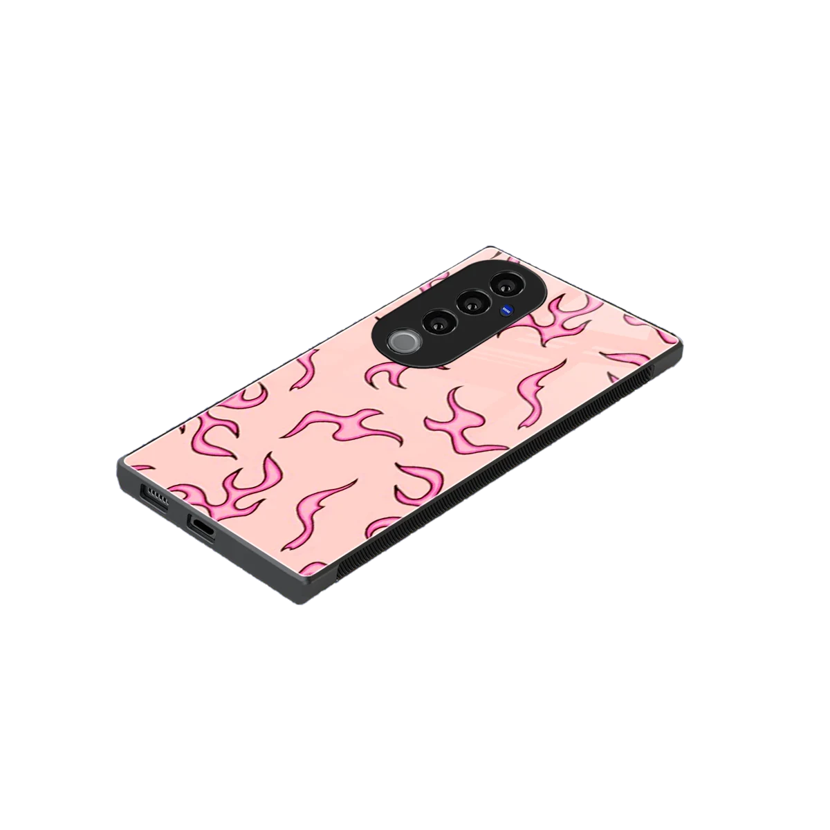 Lil Flames Pink stylish phone case for vivo v40 pro | glossy glass and slim fit